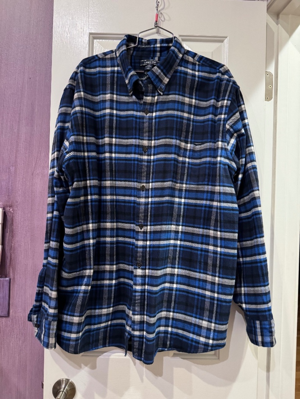 Men’s Lands End flannel shirt, XXL, excellent condition